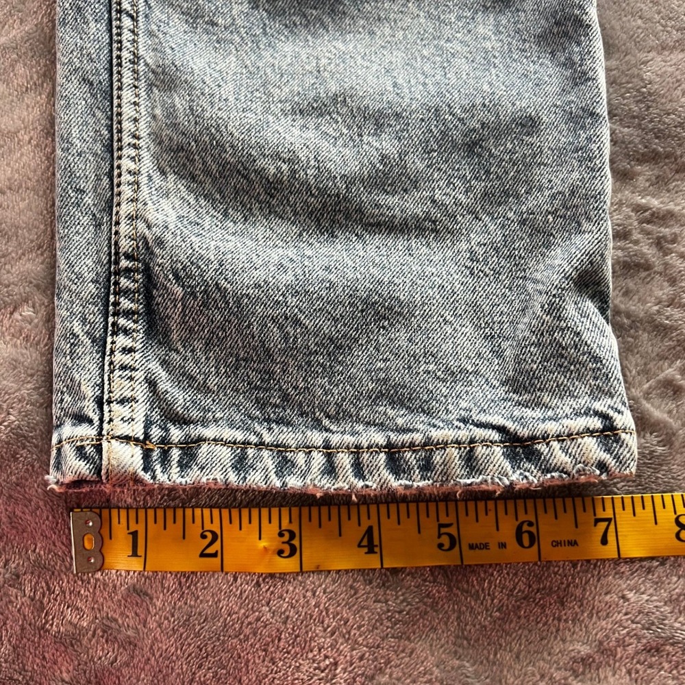 HM Divided Womens High Waist Straight Leg Acid Wash Blue Jeans Size 0 0979373 6 - Picture 7 of 10